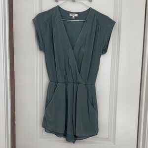 Teal Wrap Romper